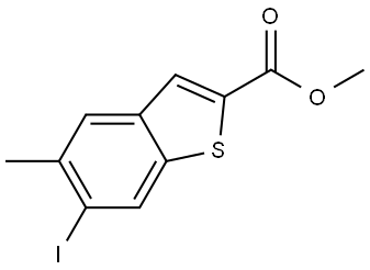 methyl 6-iodo-5-methylbenzo[b]thiophene-2-carboxylate Structure