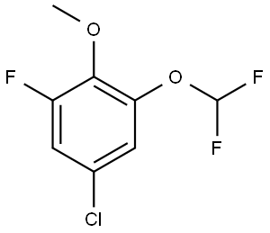 5-Chloro-1-(difluoromethoxy)-3-fluoro-2-methoxybenzene Structure