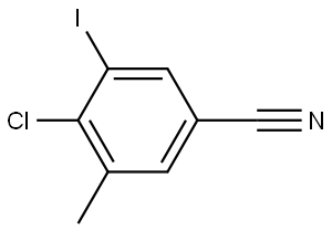 4-Chloro-3-iodo-5-methylbenzonitrile Structure