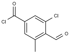 3-Chloro-4-formyl-5-methylbenzoyl chloride Structure