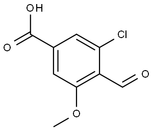 3-Chloro-4-formyl-5-methoxybenzoic acid Structure