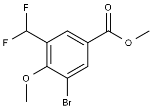 Methyl 3-bromo-5-(difluoromethyl)-4-methoxybenzoate Structure