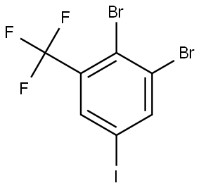 1,2-Dibromo-5-iodo-3-(trifluoromethyl)benzene Structure