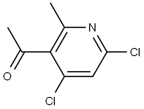 Ethanone, 1-(4,6-dichloro-2-methyl-3-pyridinyl)- Structure