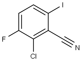 2-Chloro-3-fluoro-6-iodobenzonitrile Structure