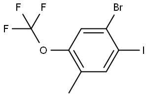 1-Bromo-2-iodo-4-methyl-5-(trifluoromethoxy)benzene Structure