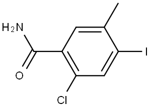 2-Chloro-4-iodo-5-methylbenzamide Structure