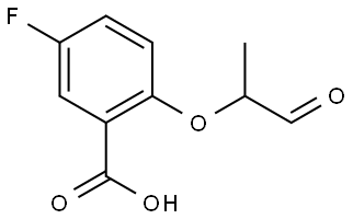 5-fluoro-2-((1-oxopropan-2-yl)oxy)benzoic acid Structure