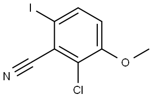 2-Chloro-6-iodo-3-methoxybenzonitrile Structure