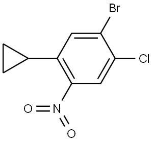 1-bromo-2-chloro-5-cyclopropyl-4-nitrobenzene Structure