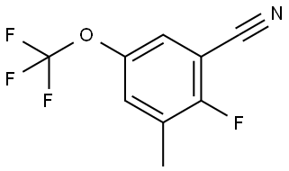 2-Fluoro-3-methyl-5-(trifluoromethoxy)benzonitrile 구조식 이미지