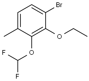 1-Bromo-3-(difluoromethoxy)-2-ethoxy-4-methylbenzene 구조식 이미지