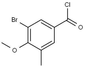 3-Bromo-4-methoxy-5-methylbenzoyl chloride Structure