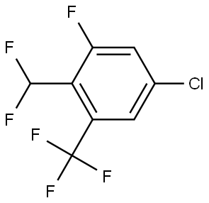 5-Chloro-2-(difluoromethyl)-1-fluoro-3-(trifluoromethyl)benzene Structure