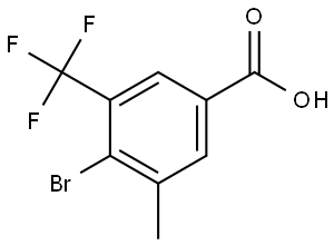 4-Bromo-3-methyl-5-(trifluoromethyl)benzoic acid Structure