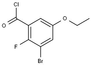 3-Bromo-5-ethoxy-2-fluorobenzoyl chloride 구조식 이미지