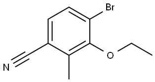 4-Bromo-3-ethoxy-2-methylbenzonitrile Structure