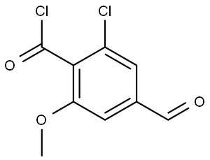 2-Chloro-4-formyl-6-methoxybenzoyl chloride Structure