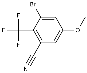 3-Bromo-5-methoxy-2-(trifluoromethyl)benzonitrile Structure