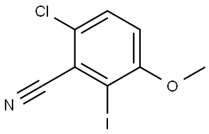 6-Chloro-2-iodo-3-methoxybenzonitrile Structure