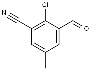 2-chloro-3-formyl-5-methylbenzonitrile Structure