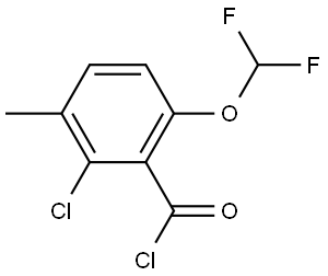 2-Chloro-6-(difluoromethoxy)-3-methylbenzoyl chloride Structure