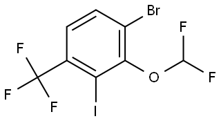 1-Bromo-2-(difluoromethoxy)-3-iodo-4-(trifluoromethyl)benzene Structure