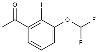 1-[3-(Difluoromethoxy)-2-iodophenyl]ethanone Structure