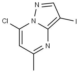 7-Chloro-3-iodo-5-methyl-pyrazolo[1,5-a]pyrimidine Structure