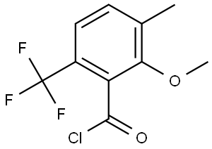 2-Methoxy-3-methyl-6-(trifluoromethyl)benzoyl chloride Structure