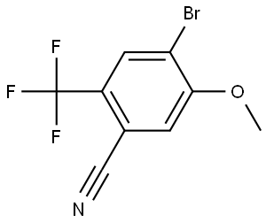 4-Bromo-5-methoxy-2-(trifluoromethyl)benzonitrile Structure