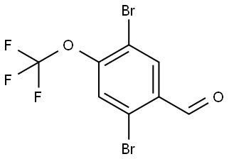 2,5-Dibromo-4-(trifluoromethoxy)benzaldehyde Structure