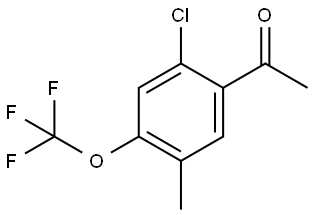 1-[2-Chloro-5-methyl-4-(trifluoromethoxy)phenyl]ethanone Structure