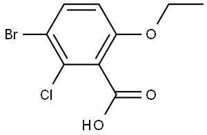 3-Bromo-2-chloro-6-ethoxybenzoic acid Structure