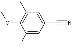 3-Iodo-4-methoxy-5-methylbenzonitrile Structure