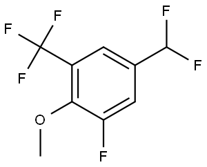 5-(Difluoromethyl)-1-fluoro-2-methoxy-3-(trifluoromethyl)benzene Structure