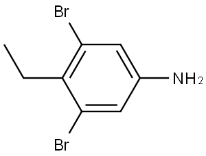 3,5-dibromo-4-ethylaniline Structure