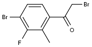 2-Bromo-1-(4-bromo-3-fluoro-2-methylphenyl)ethanone Structure