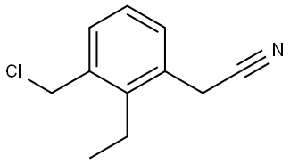 2-(3-(chloromethyl)-2-ethylphenyl)acetonitrile Structure