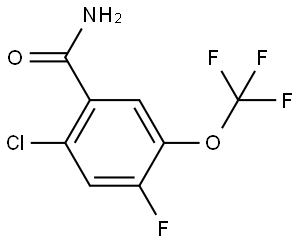 2-Chloro-4-fluoro-5-(trifluoromethoxy)benzamide Structure