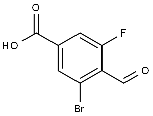 3-bromo-5-fluoro-4-formylbenzoic acid Structure