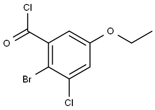 2-Bromo-3-chloro-5-ethoxybenzoyl chloride Structure