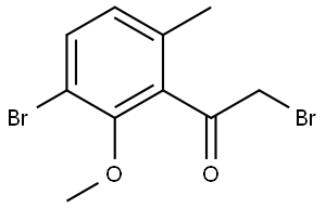 2-Bromo-1-(3-bromo-2-methoxy-6-methylphenyl)ethanone Structure