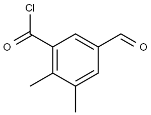 5-Formyl-2,3-dimethylbenzoyl chloride Structure