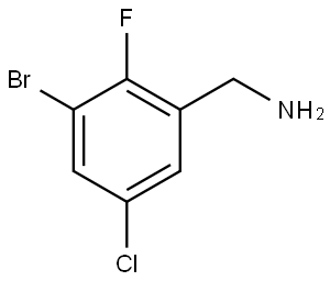 3-Bromo-5-chloro-2-fluorobenzenemethanamine Structure