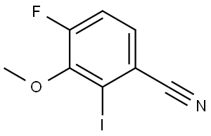 4-Fluoro-2-iodo-3-methoxybenzonitrile Structure