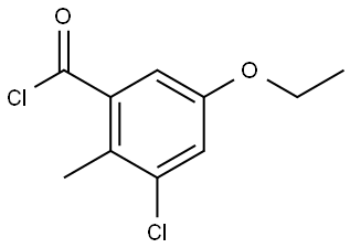 3-Chloro-5-ethoxy-2-methylbenzoyl chloride 구조식 이미지