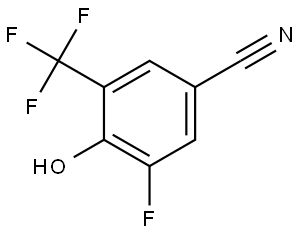 3-Fluoro-4-hydroxy-5-(trifluoromethyl)benzonitrile 구조식 이미지