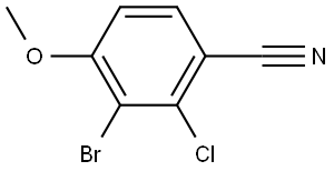3-Bromo-2-chloro-4-methoxybenzonitrile 구조식 이미지