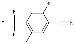 2-Bromo-5-methyl-4-(trifluoromethyl)benzonitrile Structure